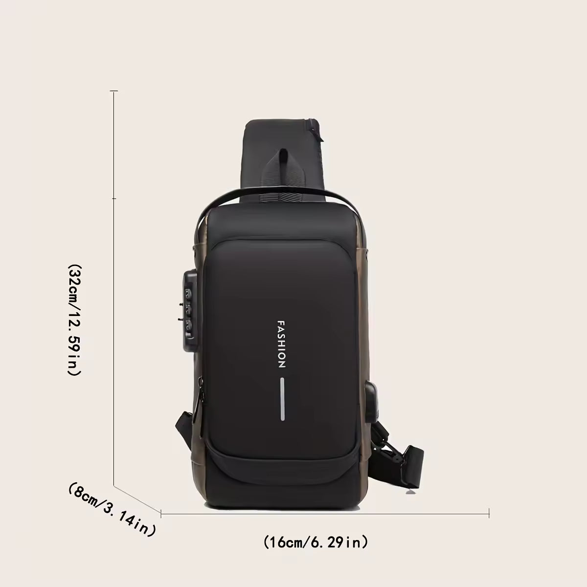 Bolso cruzado antirrobo negro